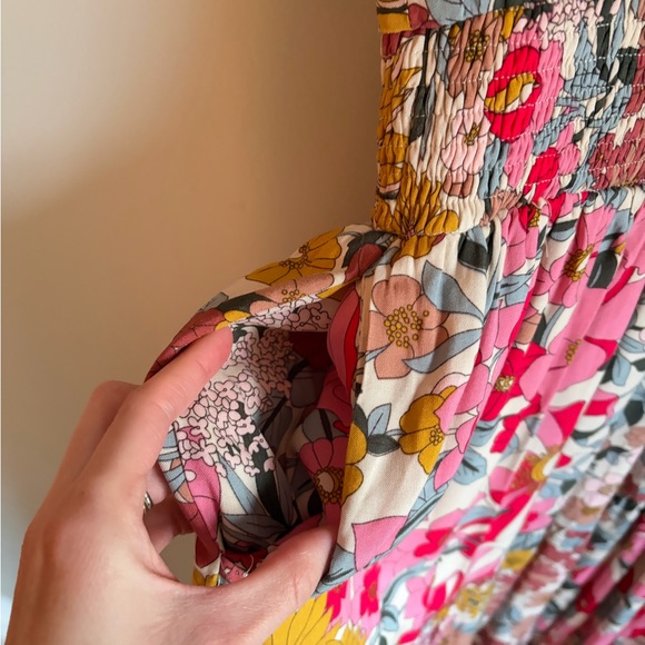 NWT baltic born Aliyah Midi Dress size small smocked flutter sleeve floral - Picture 5 of 10